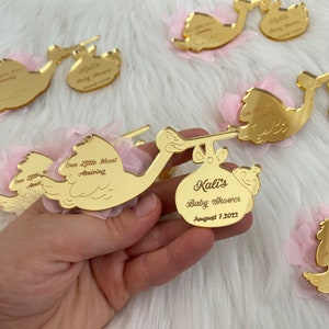 Personalized Stork Baby Shower Magnet Favors image 7