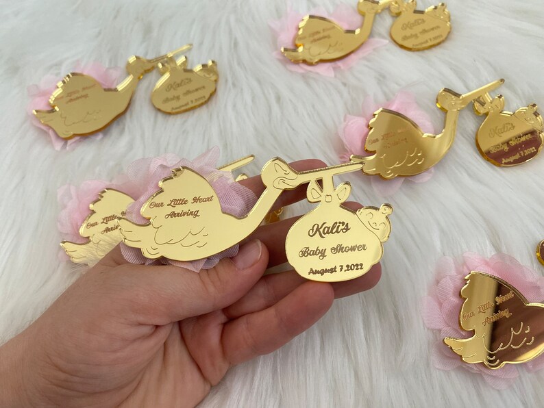 Personalized Stork Baby Shower Magnet Favors image 7