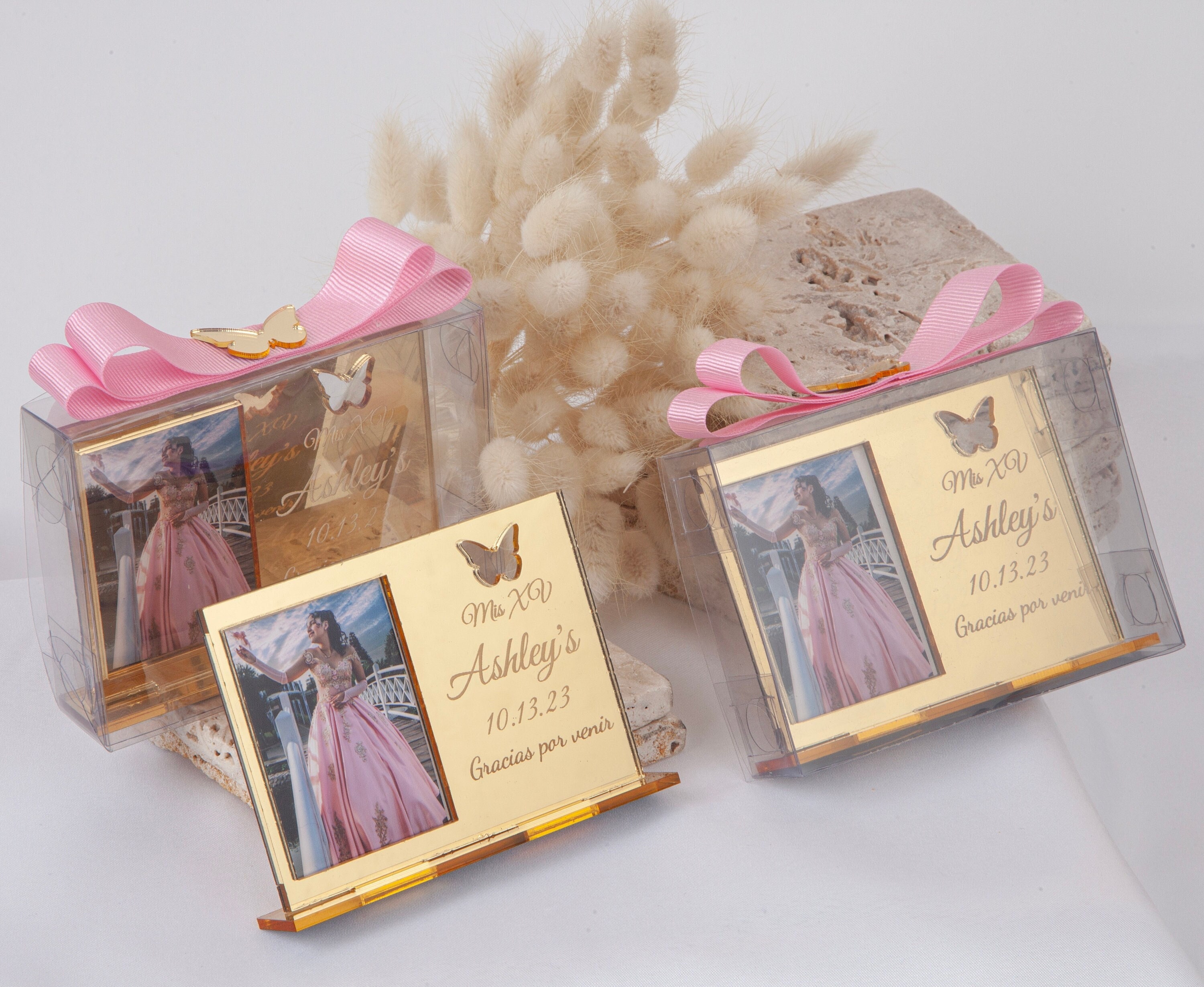 Quinceanera Butterfly Party Favors, Quinceanera Photo Frame Favors, Sweet 16 Favors, Mis Quince 15 Anos