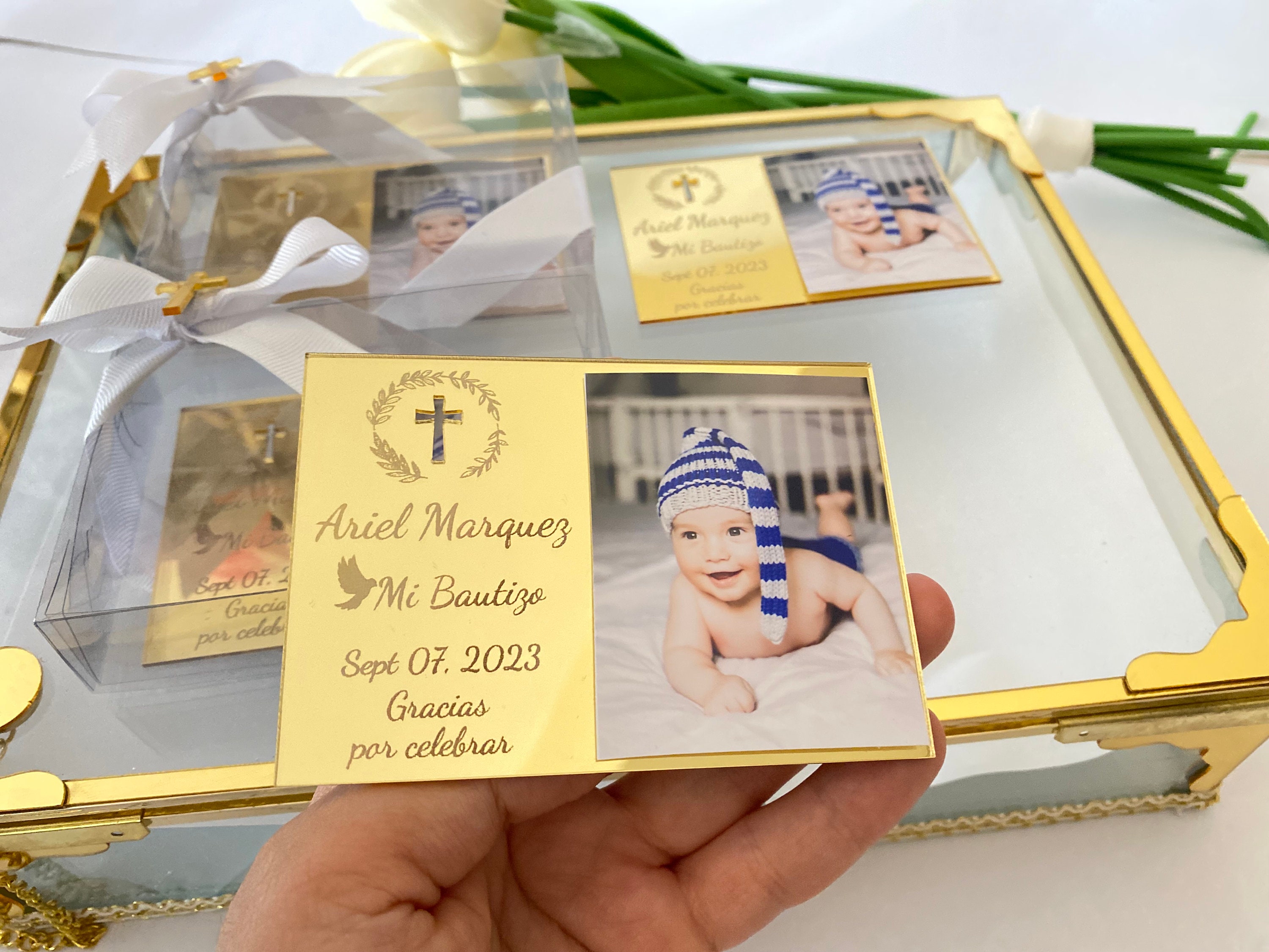 Silver Baptism Photo Magnet Favors, Baptism Favors Boy, Christening Favors, Mi Bautizo,Baptism Photo Frame