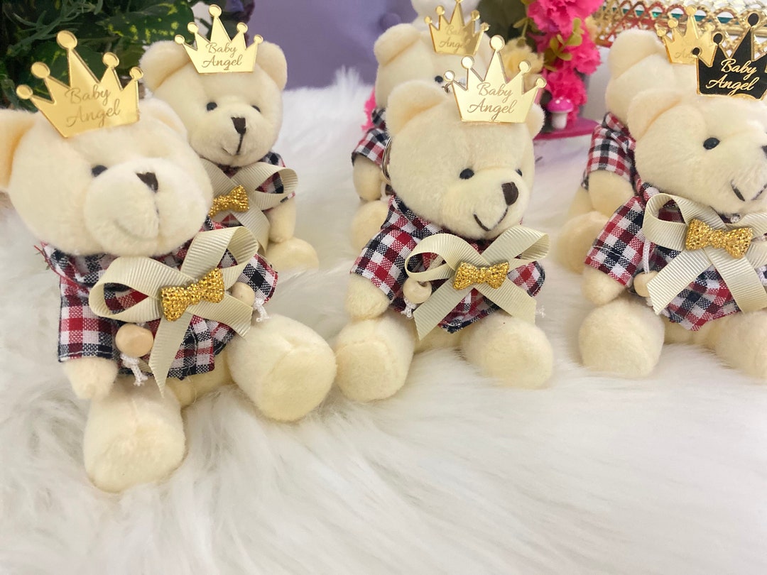 Personalized Teddy Bear Baby Shower Favors, Key Chain Gift - Etsy