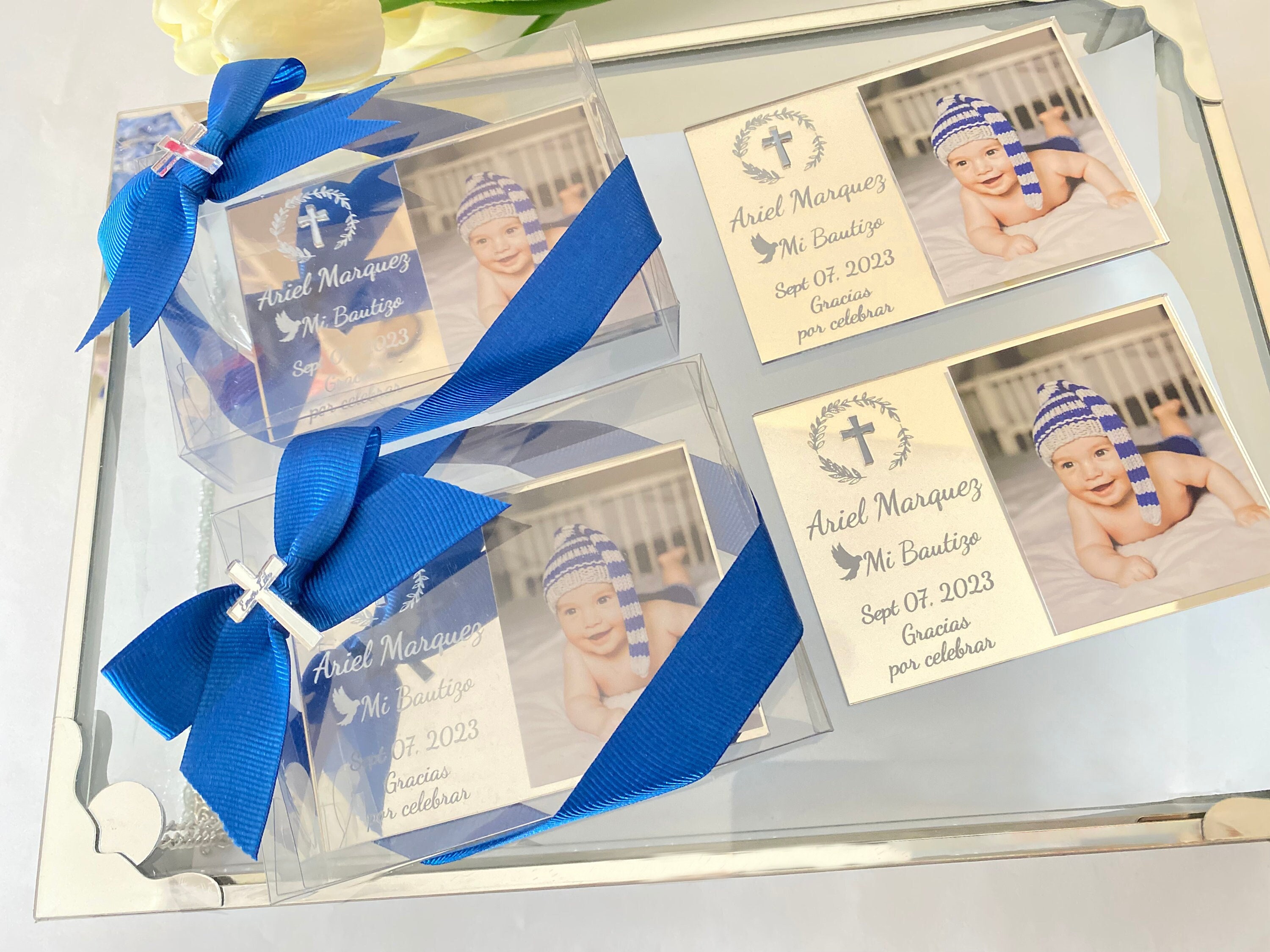 Silver Baptism Photo Magnet Favors, Baptism Favors Boy, Christening Favors, Mi Bautizo,Baptism Photo Frame