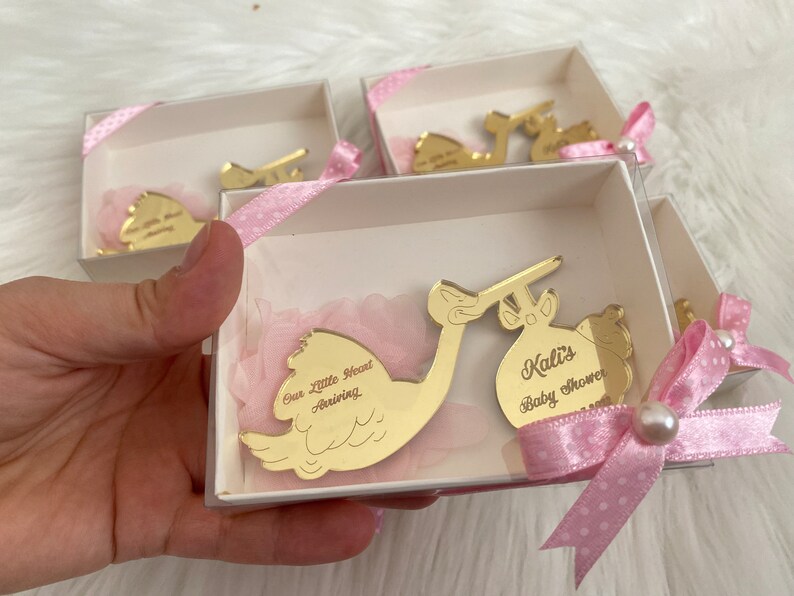 Personalized Stork Baby Shower Magnet Favors image 8