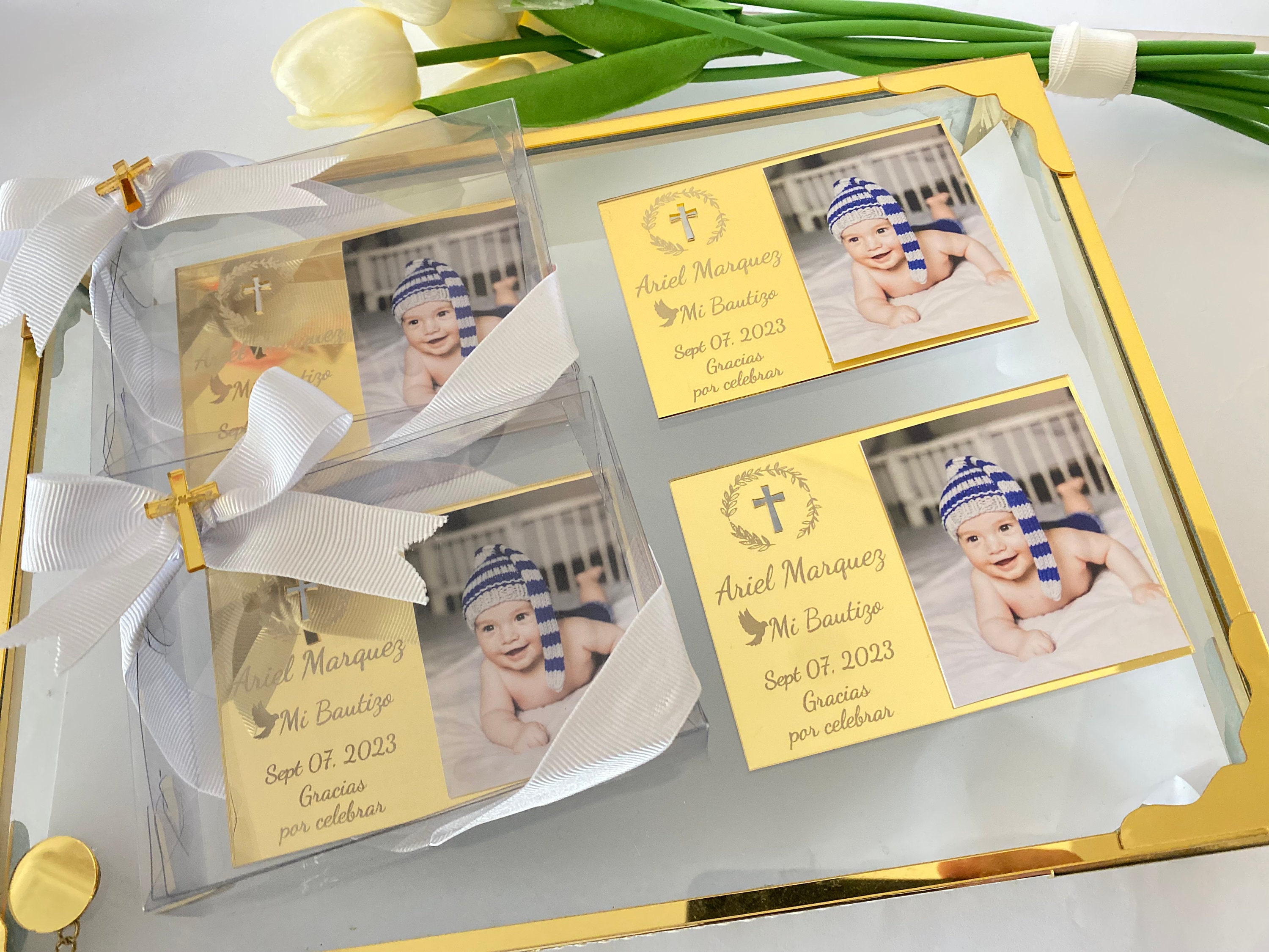 Silver Baptism Photo Magnet Favors, Baptism Favors Boy, Christening Favors, Mi Bautizo,Baptism Photo Frame
