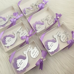 Personalized Stork Baby Shower Magnet Favors image 6