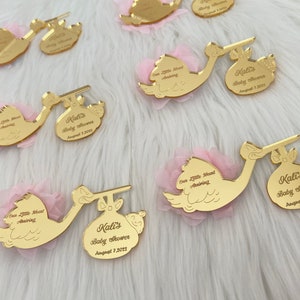 Personalized Stork Baby Shower Magnet Favors image 4