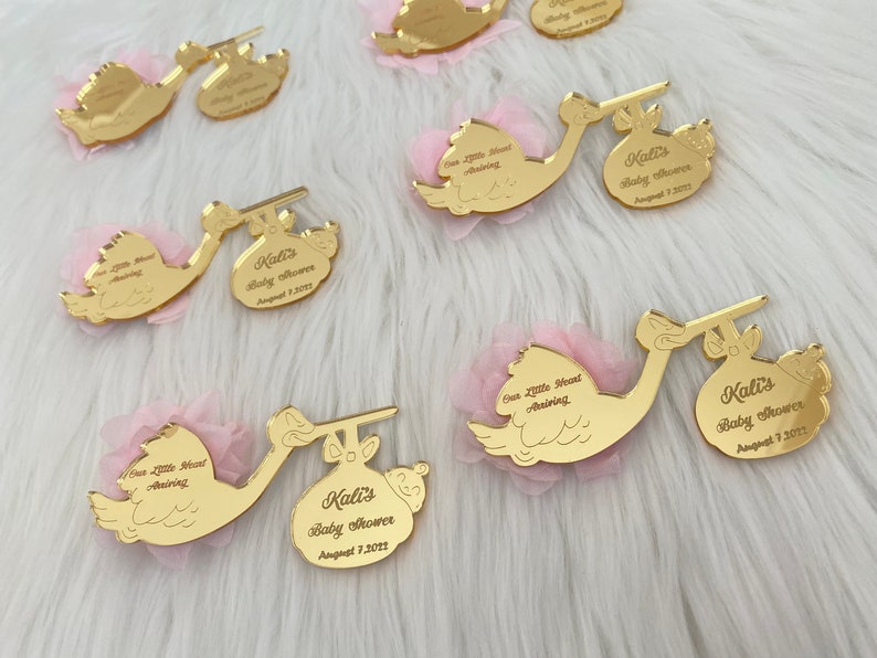 Personalized Stork Baby Shower Magnet Favors image 4
