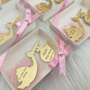 Personalized Stork Baby Shower Magnet Favors image 5
