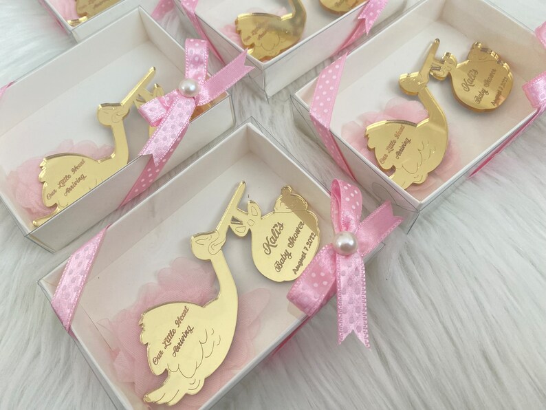 Personalized Stork Baby Shower Magnet Favors image 5