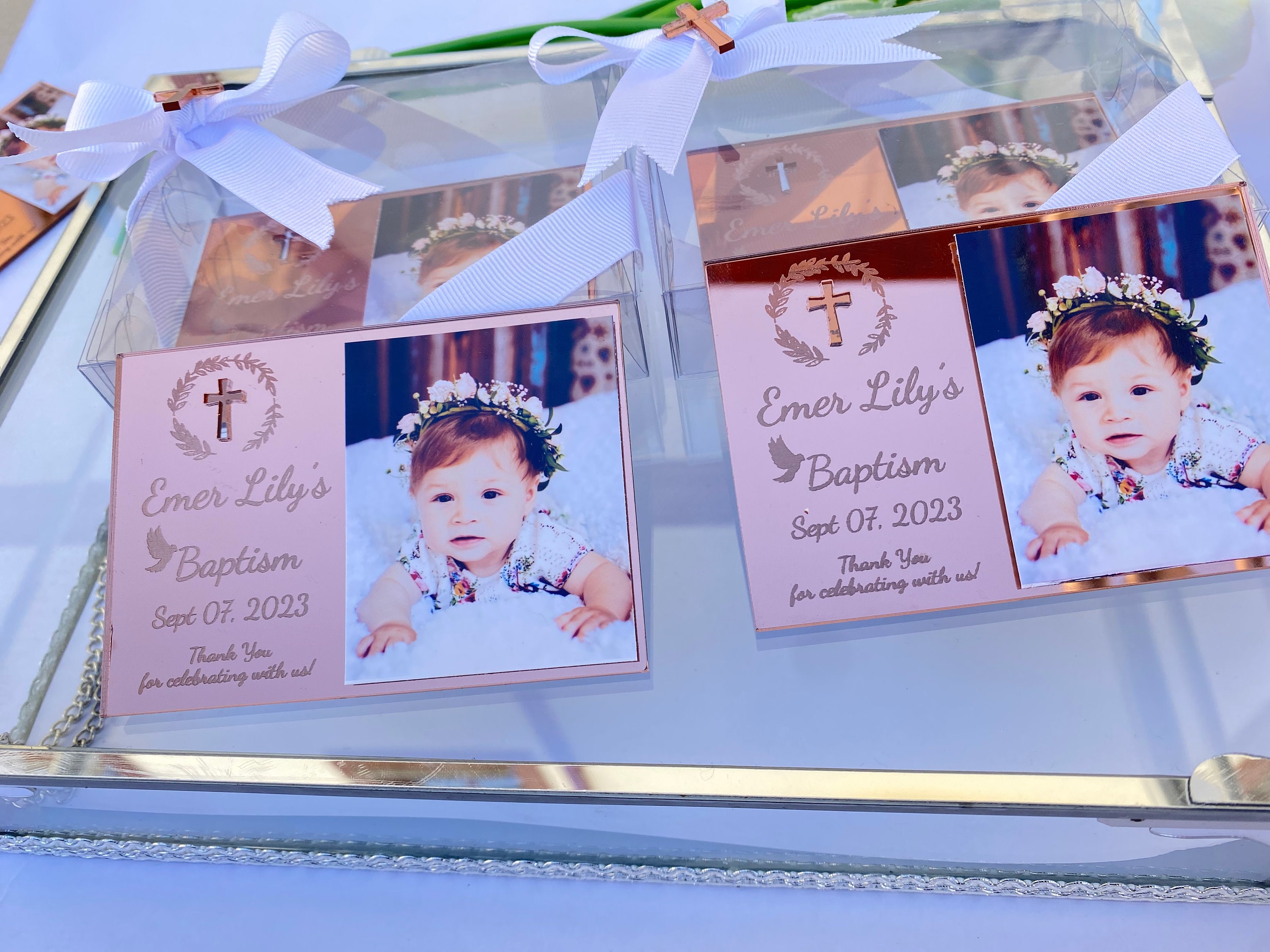 Silver Baptism Photo Magnet Favors, Baptism Favors Boy, Christening Favors, Mi Bautizo,Baptism Photo Frame