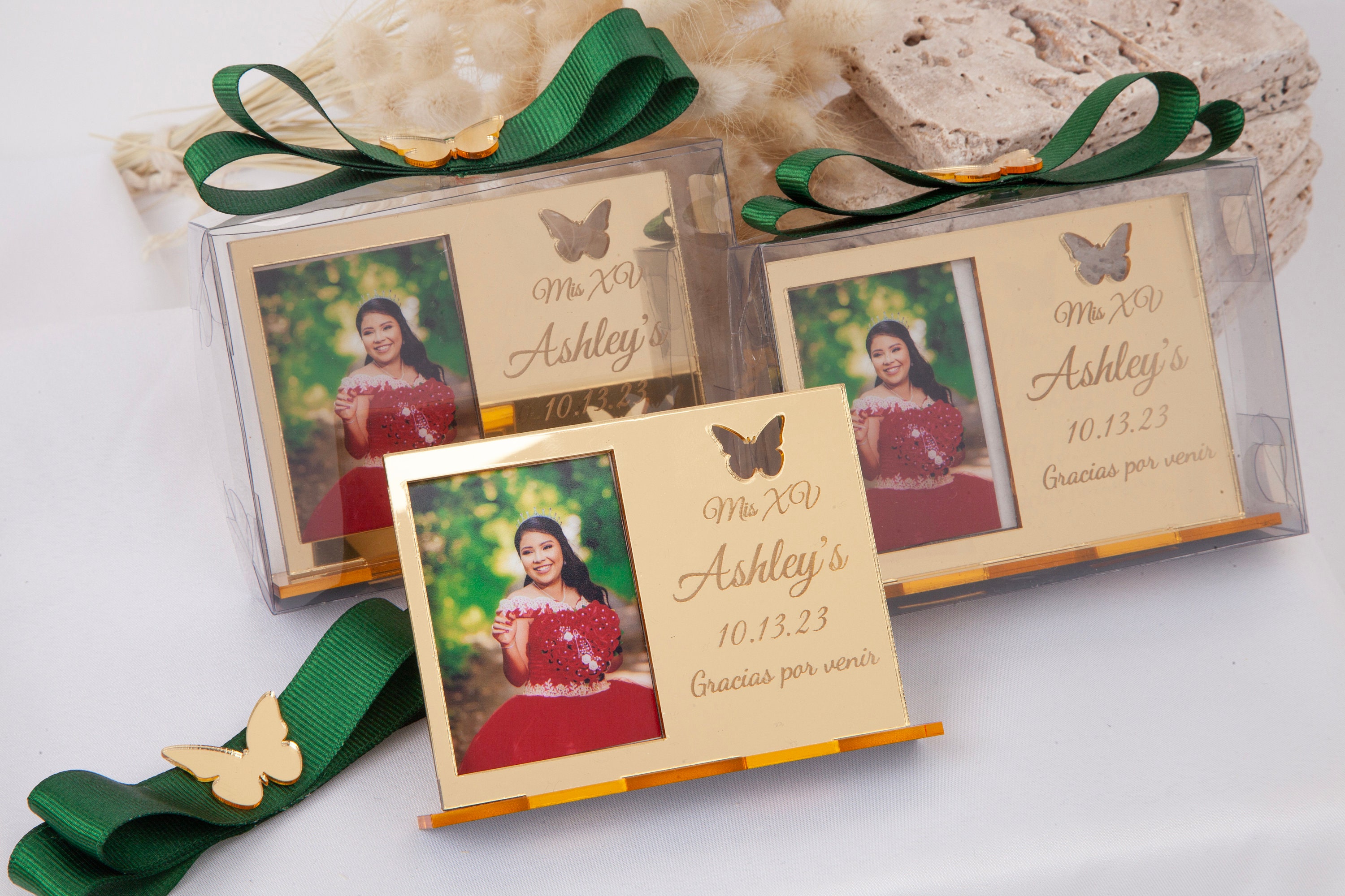 Quinceanera Butterfly Party Favors, Quinceanera Photo Frame Favors, Sweet 16 Favors, Mis Quince 15 Anos
