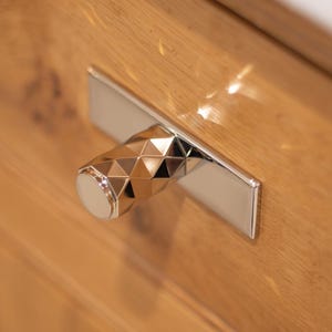 Brass small cabinet knobs , small but elegant in either knurled or diamond cut , cylinder pull , with or without back plate . upcycle