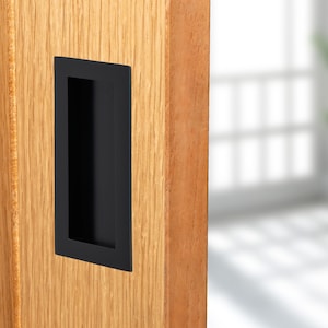 Brass Rectangular Flush Door Pulls for pocket / sliding doors