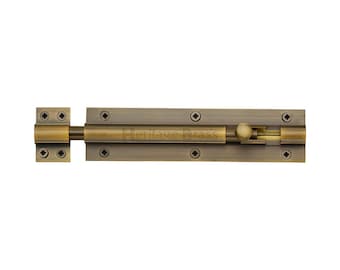Massief messing rechte deurgrendel, kastgrendel, zwaar uitgevoerd slot. Schuifdeurgrendel, perfect voor toiletdeuren, kastsloten of kastjes.