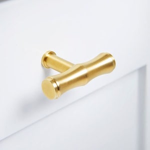 Bamboo T bar cupboard knob solid brass high quality, This bamboo style is perfect for adding the finishing touches to your home, draws