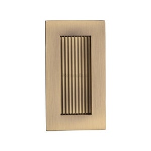 Reeded Rectangular Flush Pull Solid Brass for sliding doors, elegant and different with its perfect lines gives a different look