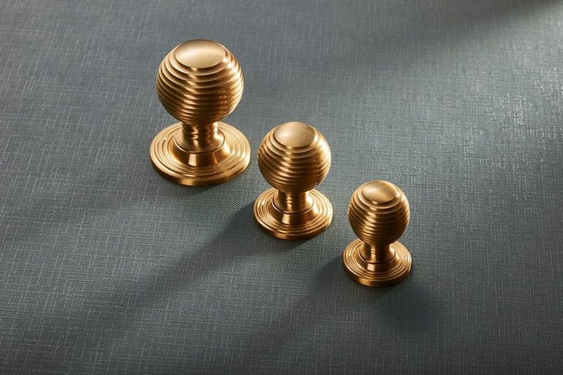The Queen Anne Reeded Cabinet Knob, Crafted From Solid Brass With ...