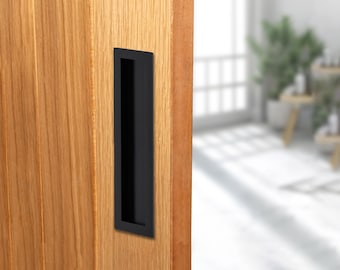 Rechthoekige verzonken deurgreep messing, 200 mm x 45 mm, verzonken ontwerp, perfect voor schuifdeuren, zakdeuren