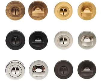 Turn and Release Bathroom lock in variety of finishes