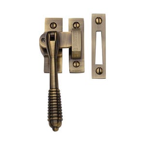 Lockable Mortice & Hook Plate Reeded window Casement Fastener made from solid brass , a timeless elegant piece to level up your home window