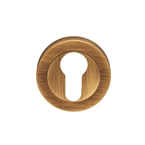 Solid brass, quality euro escutcheons available in a variety of finishes , key hole