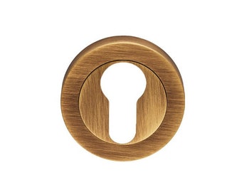 Solid brass, quality euro escutcheons available in a variety of finishes , key hole