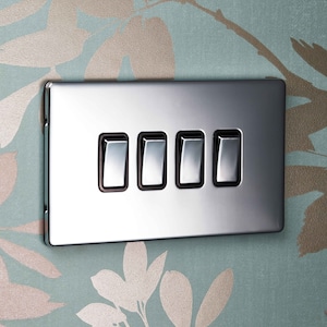 1,2,3 or 4  Gang 10 Amp 2 way Light Switch , brass covers easy to install . rocker switch. modern with concealed fixtures. 20 amp available