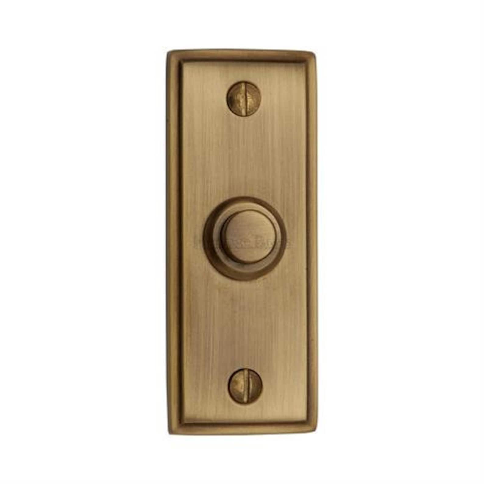 Oblong Solid Brass Door Bell Push - Etsy