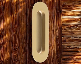 A radius shaped low profile flush pull which is used mainly on sliding doors. For use on doors, wardrobes or cupboards. pocket doors