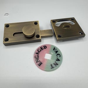 Brass English Indicator Lock ,enhanced privacy, it is ideal for shared spaces like bathrooms or offices. lavatory ,wc, toilet. bedroom