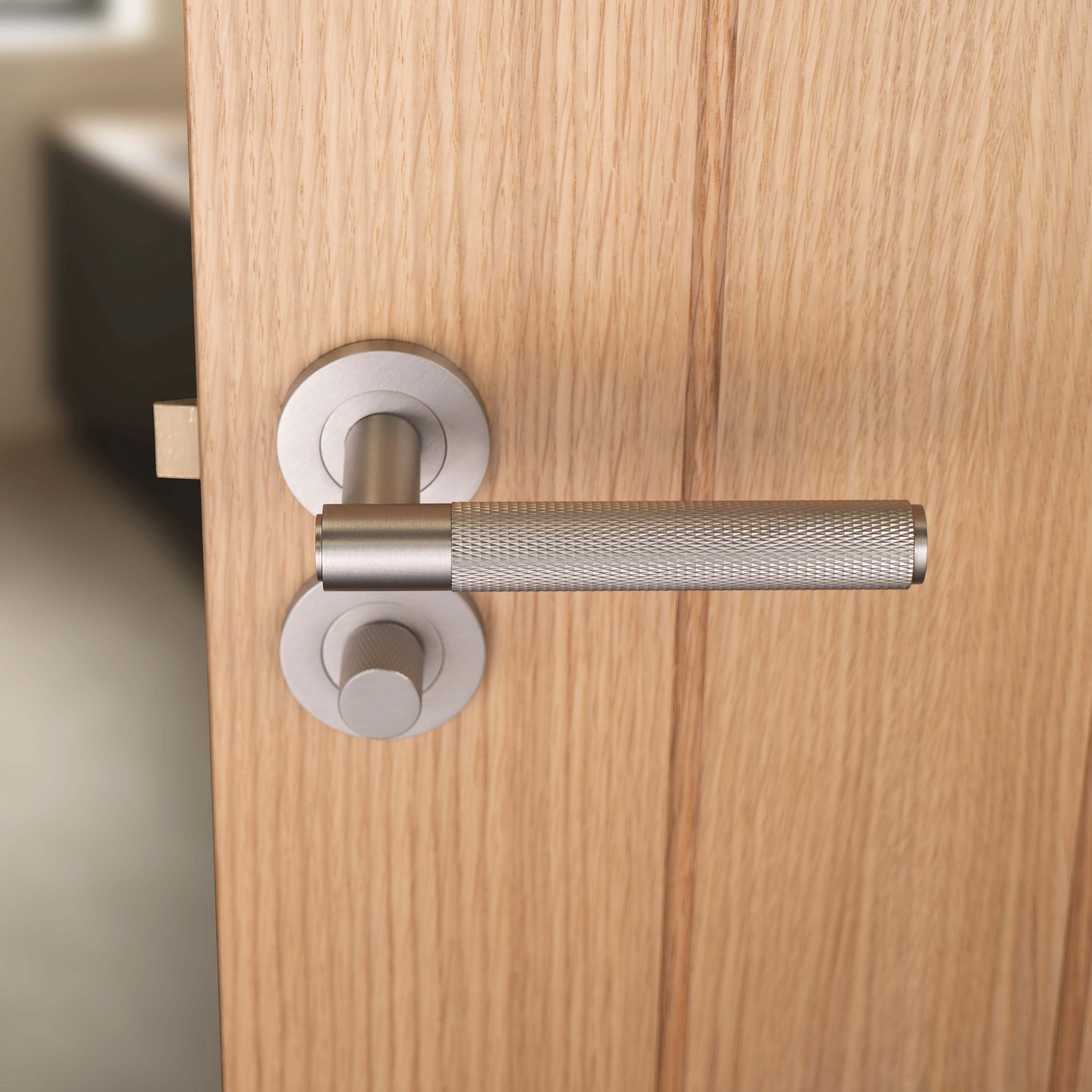The Spitfire Knurled Lever on Rose Rose Pair of Handles Knurled Etsy
