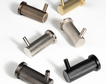 Stunning Solid Brass Diamond Knurled Coat Hook, Ultra modern robe hook , towel hook ,hat hook , oven gloves hooks , peg hook ,