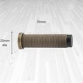 Elegant Knurled or lined / reeded Solid Brass Door stopper with rubber end. heavy duty item to protect your door handle. wall mounted