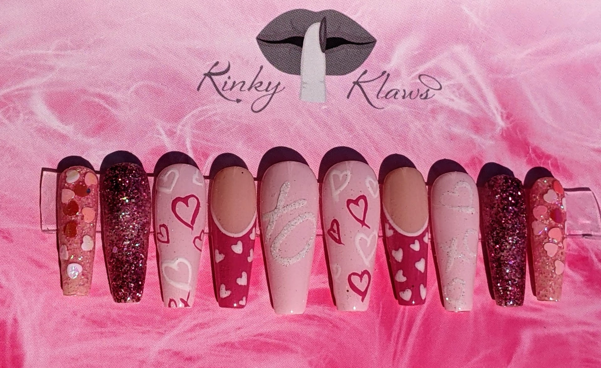 balarina nails, nails diy, valentine nails, nails metalic, nails sparkle, nails colors, nails formal, nails classic, nai…