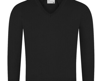black crew neck jumper school