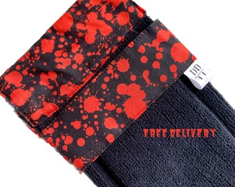 Blood Splatter Hanging Hand Towel, Horror Kitchen Decor