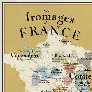 Carte des Fromages de France - Idée cadeau pour gourmands