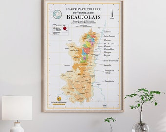 Beaujolais Wine List | Poster 50 x 70 cm | Decor idea for wine lover