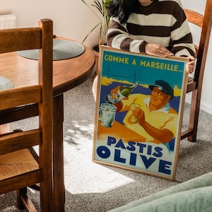 Pastis Olive - Wie in Marseille | Vintage-Poster