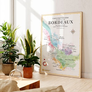 Mapa de Vinhos de Bordeaux | Ideia de Decoração para Amantes de Vinho