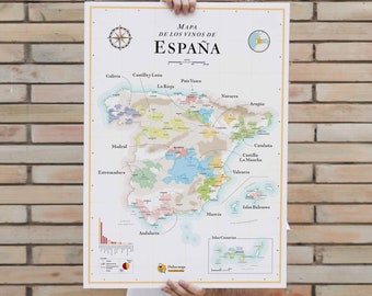 Wine Map of Spain - gift idea for wine lovers