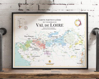 Carta de vinos del Loira | Póster 70 x 50 cm | Idea Deco para los amantes del vino