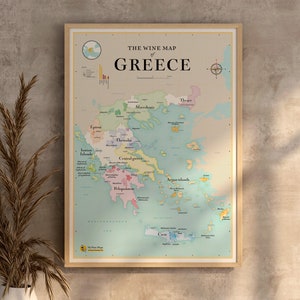 Weinkarte von Griechenland