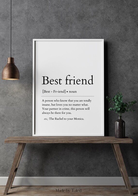 Definition Best Friend Poster Printable Poster Printable Etsy