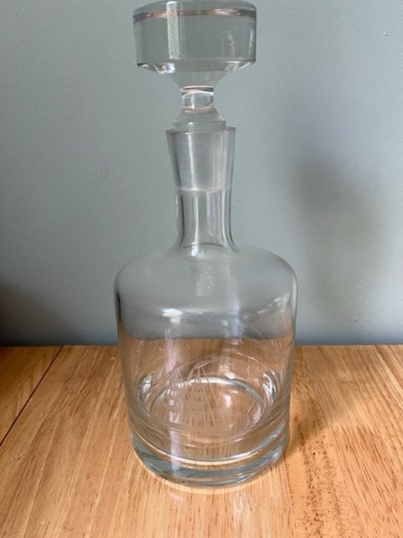 Rare Engraved Decanter With Tall Ship Pattern Etsy