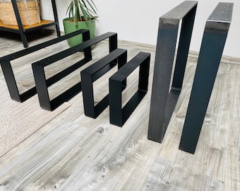 Tischkufen Set Paar aus Stahl 50×5 mm – Tischbeine / Bankkufen im Industrial Design – Maßanfertigung möglich