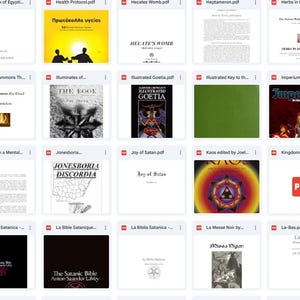 May include: A collection of various PDF documents, each with a unique cover design. The documents cover a range of topics, including historical texts, illustrations, and guides. The covers feature diverse color palettes and graphic styles.