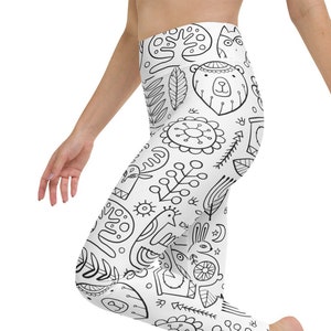 Nordic Print Yoga Leggings: High Waisted Activewear