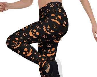 Leggings de yoga Jack O' Lantern d'Halloween : vêtements de sport pour femmes