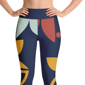 ABSTRACT PATTERN LEGGINGS, Gym Leggings for Women, Women Activewear, High Waisted Leggings, Yoga Leggings, Athleisure Activewear
